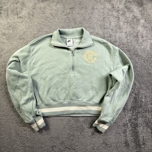 Nike Sportswear Phoenix Heritage Cropped Sweatshirt 1/4 Zip Women's XS Oversized